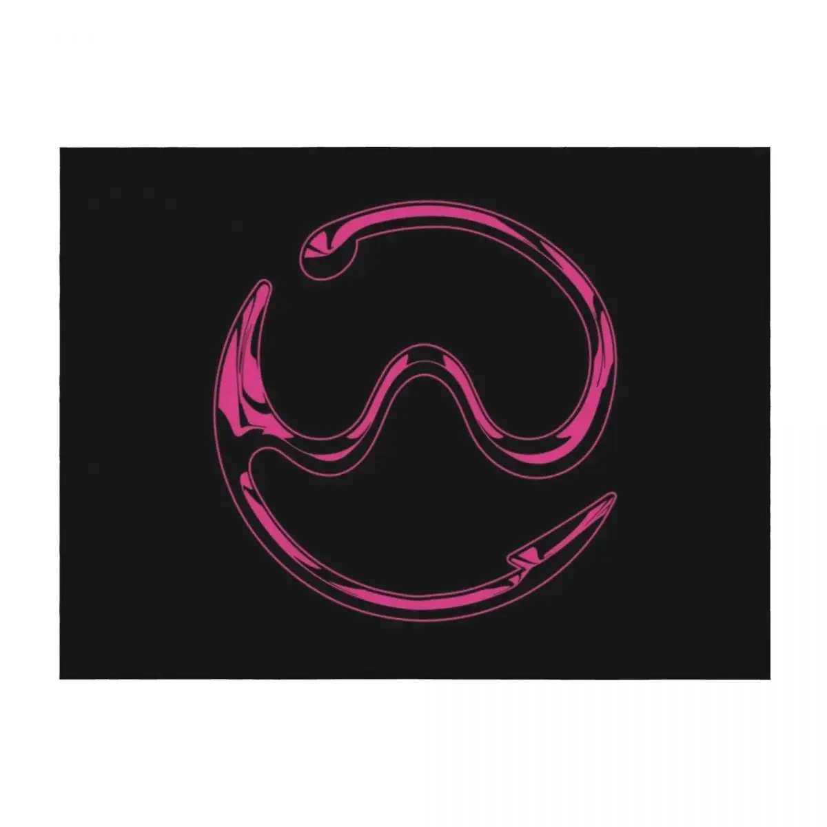 Gaga Chromatica logo (Pink Chrome) Throw Blanket Decorative Sofas Bed linens Sofa Quilt Decorative Beds Blankets