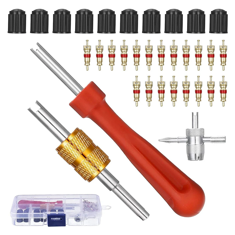 

Car Slotted Handle Tire Valve Stem Core Remover Screwdriver Bicycle Car Repair Tools Kit Car Accessories