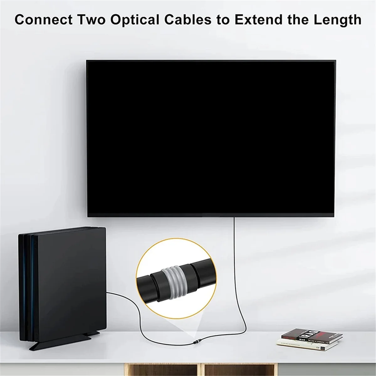 RISEN Speaker DVD Player Digital Audio Optical Cables Adapter Portable CD Fiber Optic Female Extender Extension Coupler 1Pcs
