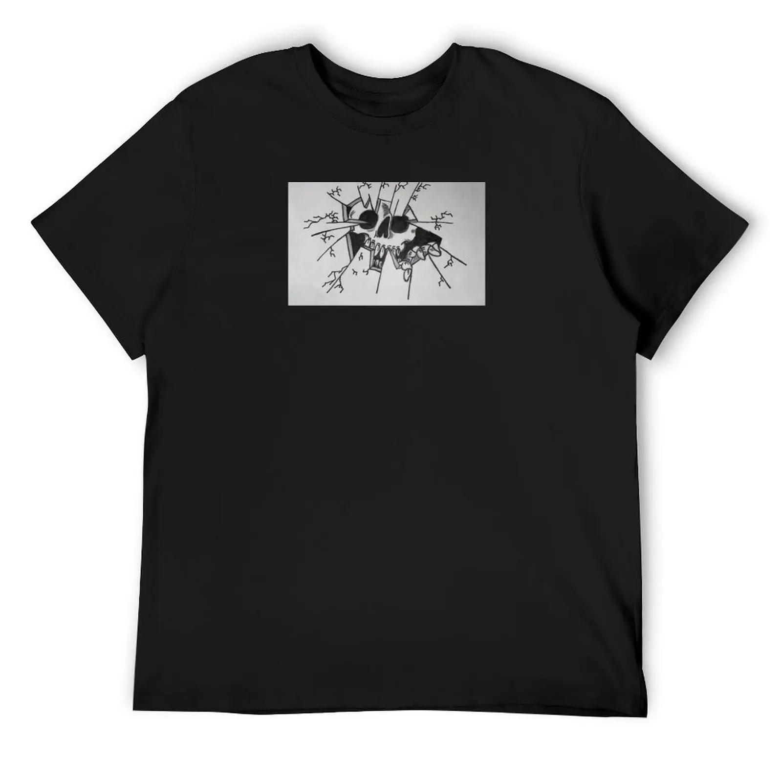 

Cracked Skull T-Shirt T-shirts oversize plus sizes clothes mens designer t shirt