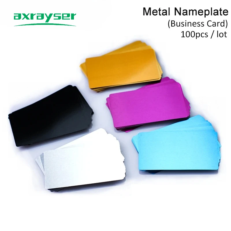 

Nameplate Metal Business Blanks Cards Aluminium Alloy Black Color Material Customized For Laser Marking Engraved Machine