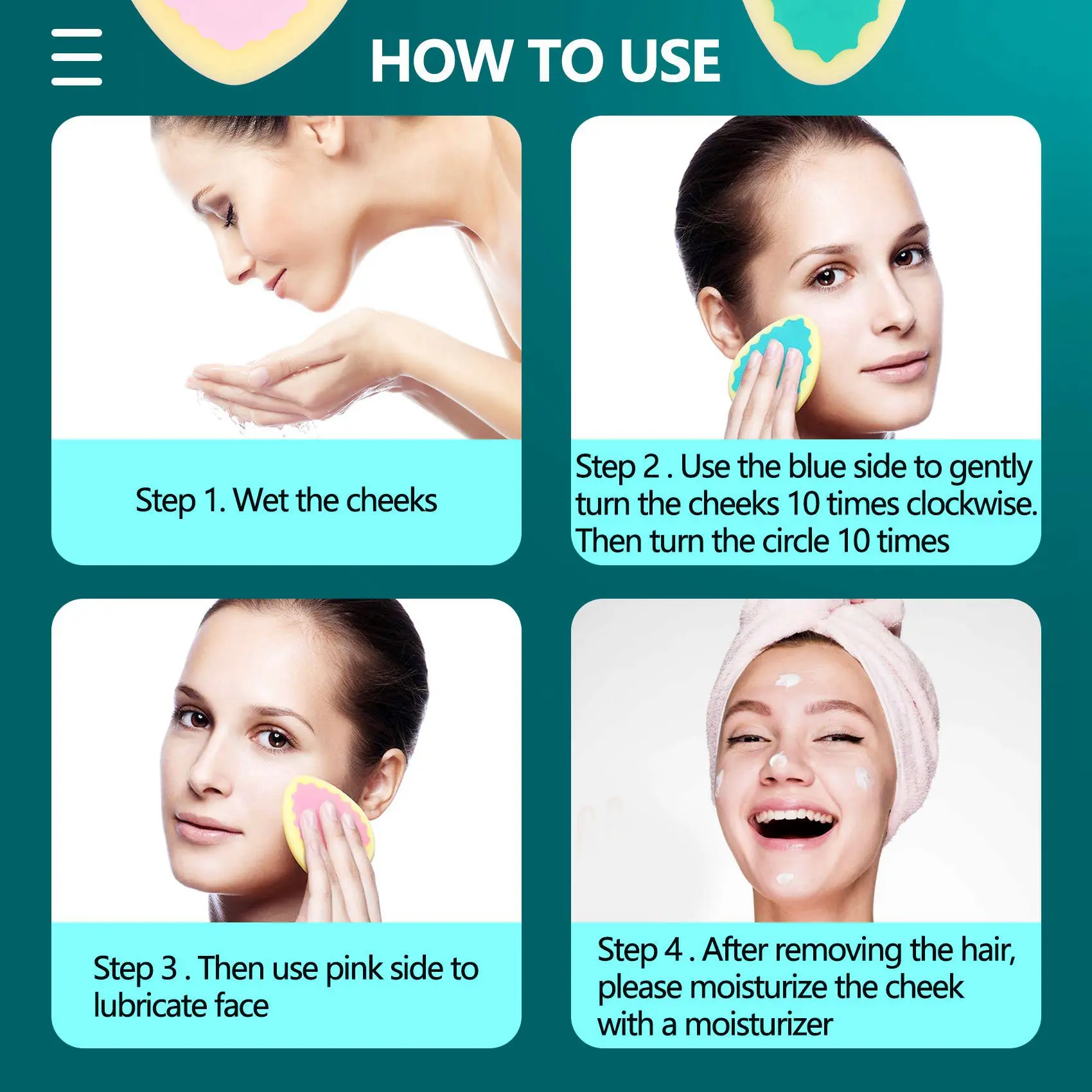 

B15C 2X популярная волшебная безболезненная губка для удаления волос, подушечка для удаления волос на лице, ногах, руках, теле, инструмент для удаления волос, эпилятор