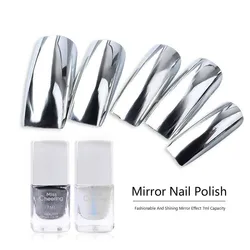 7ml Capacity Silver Plating Effect Fashionable And Shining Metal Mirror UV Gel Nail Polish Soak Off LED Varnish Art Manicure