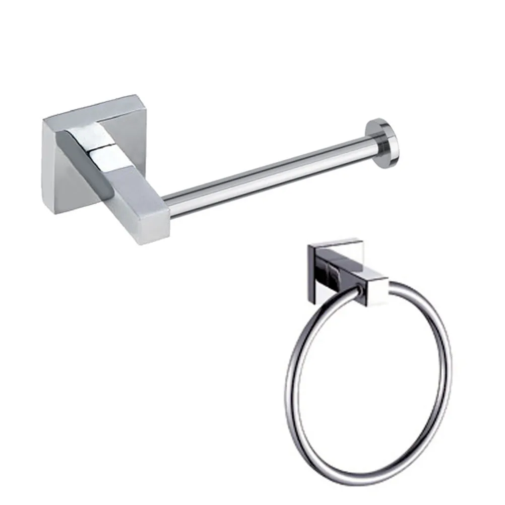

Stainless Steel Toilet Paper Holder Wall Mounted Durable Rust Proof Easy Clean Modern Style Bathroom Restroom Bedroom Kitchen