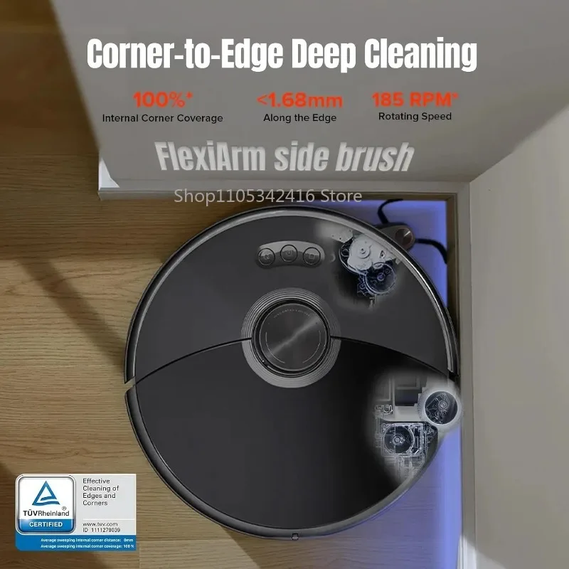 AI Smart Robot Vacuum, 10000Pa High Suction, Self-Cleaning Wet & Dry Sonic Mop, Obstacle Avoidance for Corner &EdgeDeepCleaning