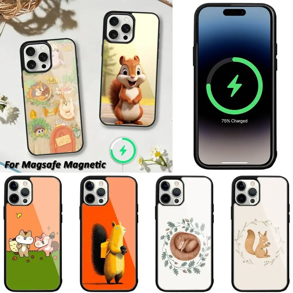 

Cute squirrel Phone Case For iPhone 16,15,14,13,12,11,Plus,Pro,Max,Mini Magsafe Magnetic Wireless Charging