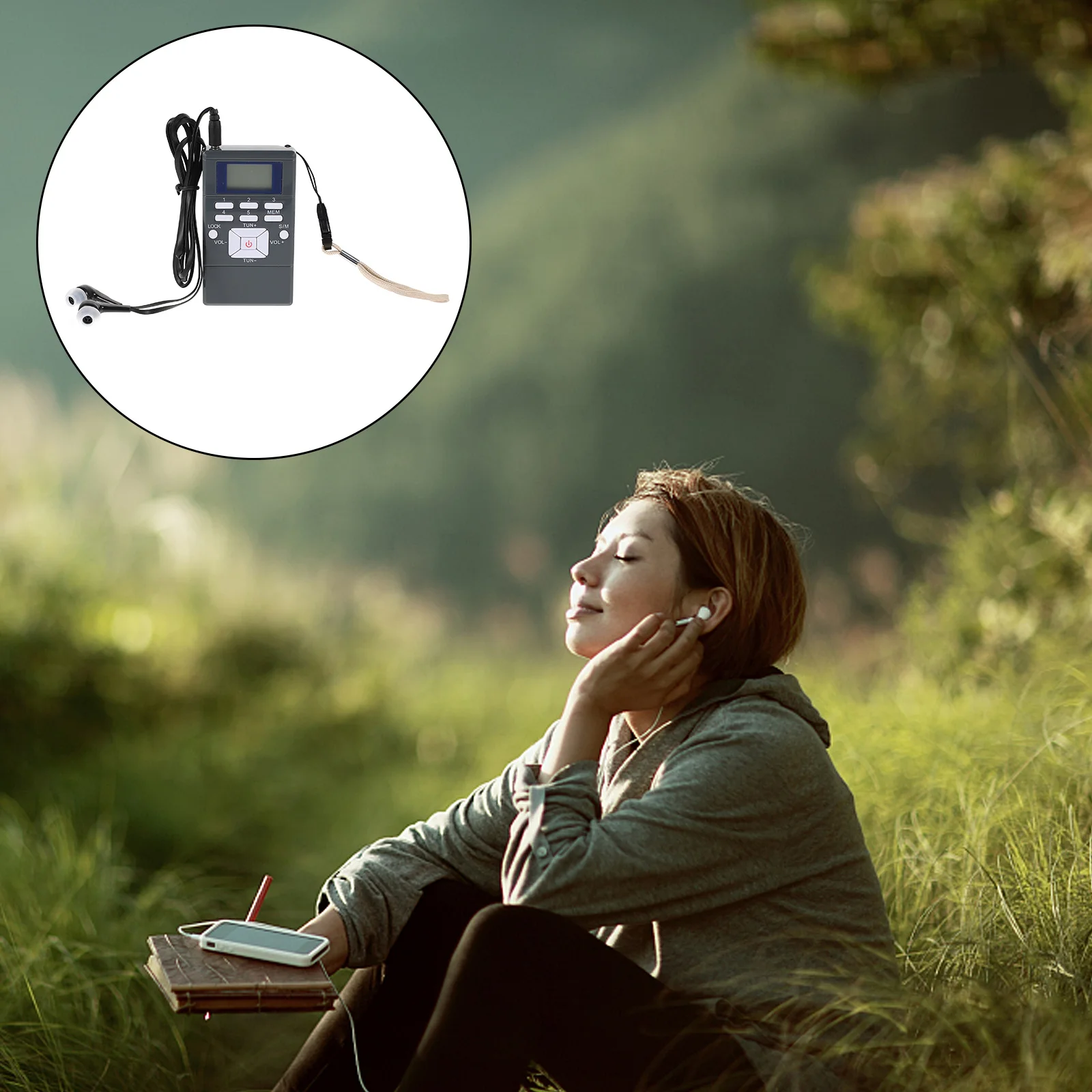 

Mini Fm Radio Dual Channel Single Band Digital Display Symbol Lock Button Auto Manual Storage Portable ABS Plastic Radio