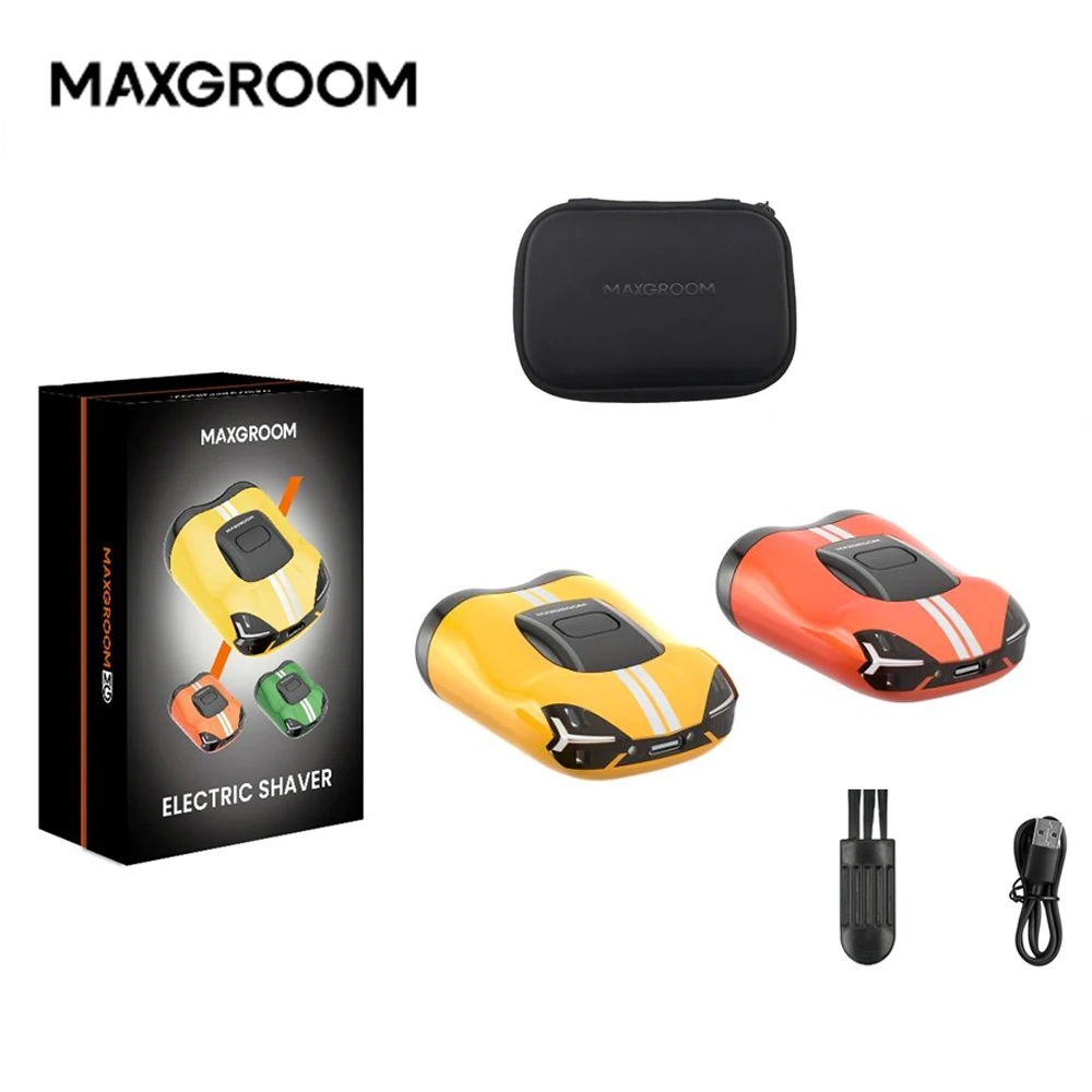 

MAXGROOM Мини-электробритва для мужчин Перезаряжаемая бритва суперкара Электрическая бритва из фольги IPX7 Водонепроницаемая портативная бритва для бороды