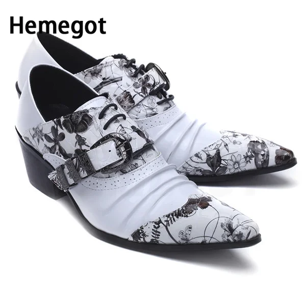 

Fashion Pointed Toe Heightening Men's High-Heeled Leather Shoes Men's Shoes Korean Fashion Men's Shoes Hairdresser Shoes