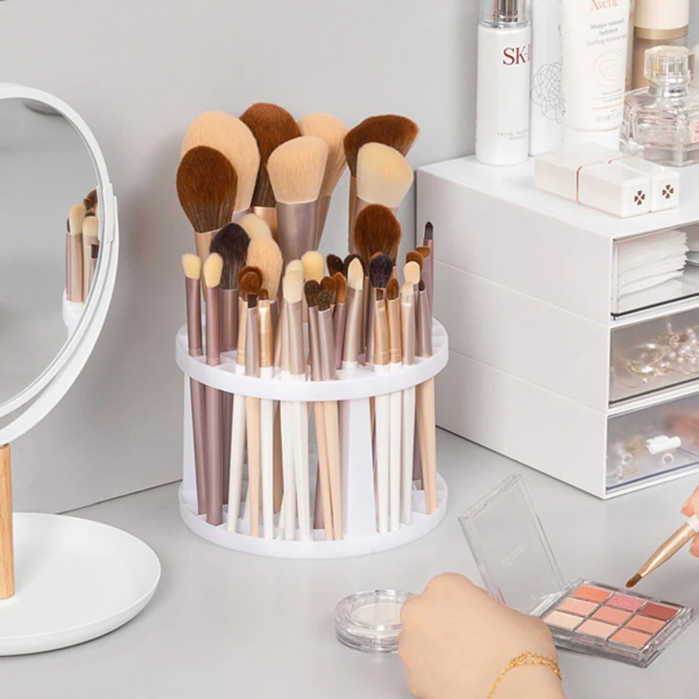 Makeup Brush Holder 49 Hole for Drying Pen Make Up Brushes Painting Storage Box Table Organizer Tools Storage Holder Cosmetics