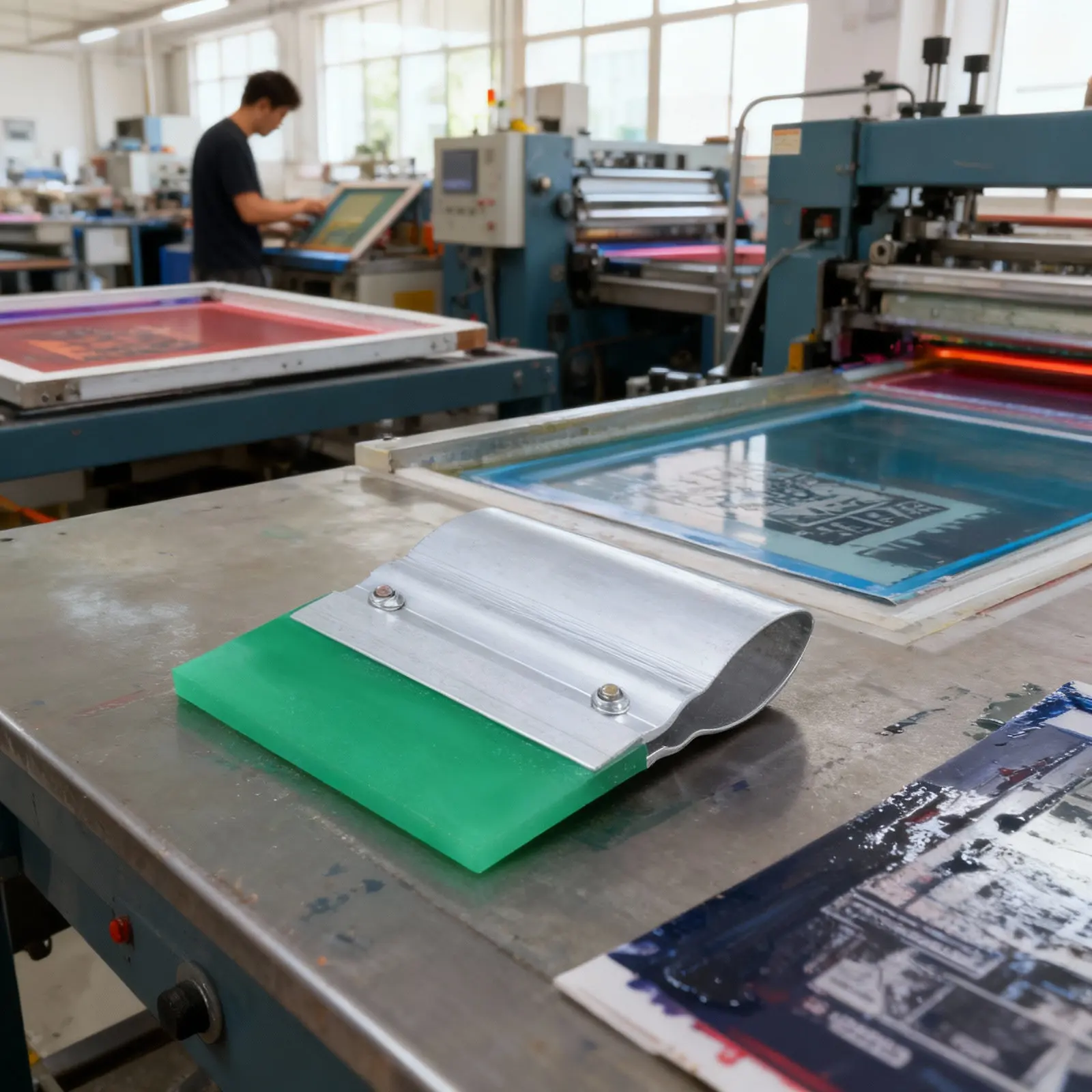 

Резиновый скребок для печати, 10 см, случайный цвет, прочное резиновое лезвие, металлическая ручка, эргономичный, для удаления чернил с экранов