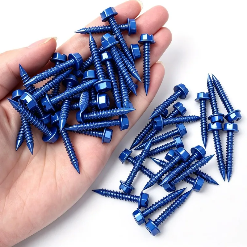 Carbon Steel Concrete Screws Self-tapping Concrete Screw Anchor Kit Heavy Duty Brick Block Cement Screw Hardware Fasteners