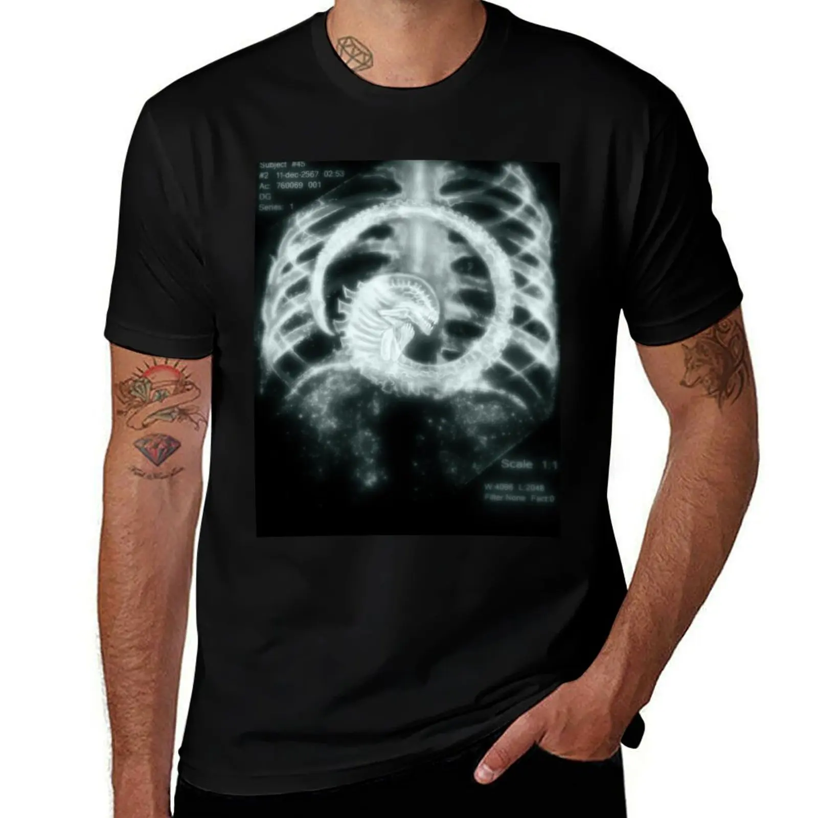 Unfortunate X-Ray T-Shirt Plus Size Loose Short Sleeve Top T-Shirt