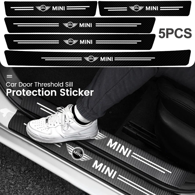 Doorsill Protective Sticker Tape For Mini Cooper One JCW F54 F55 F56 F57 Countryman Paceman Clubman Cabrio Coupe Car Accessories