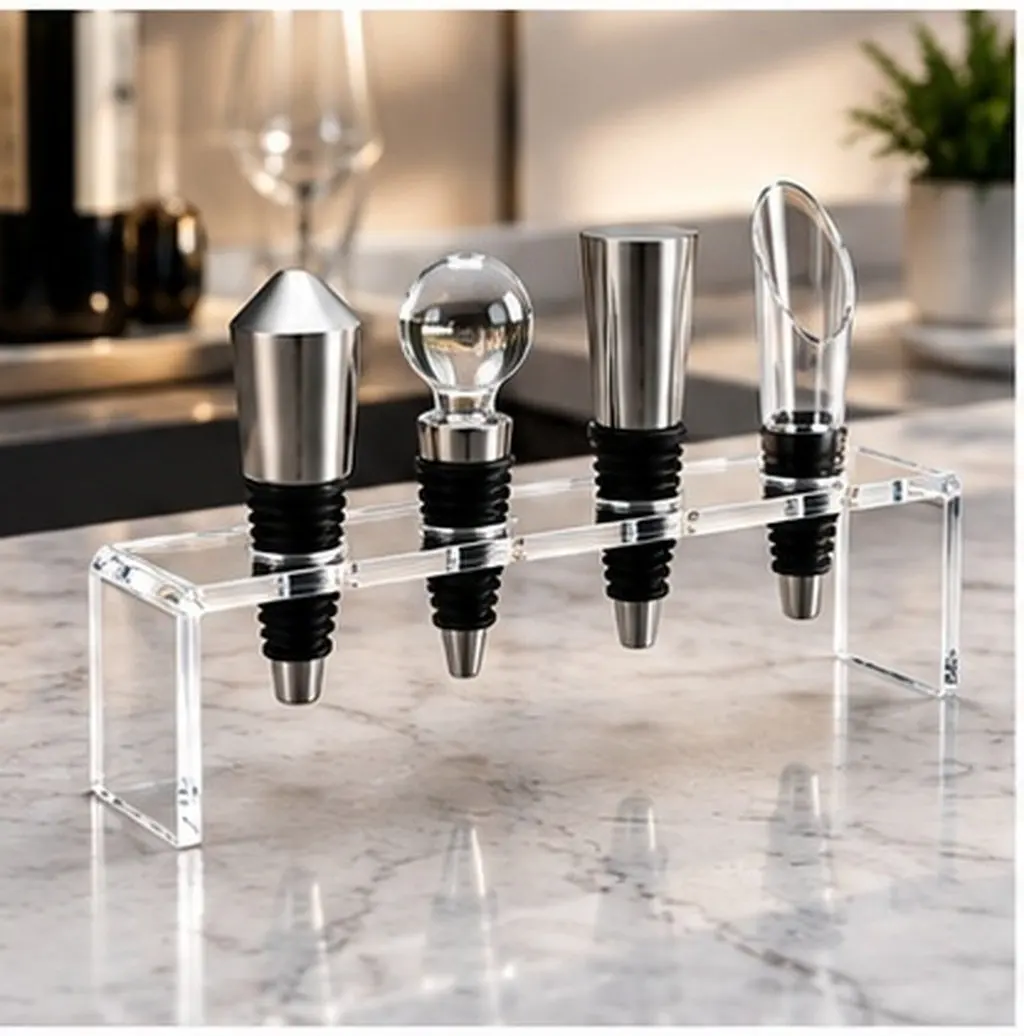 Wine Halloween Christmas Bottle Stopper Display Stand Acrylic Rack Display Clear Acrylic Display Stands Acrylic Riser Stand