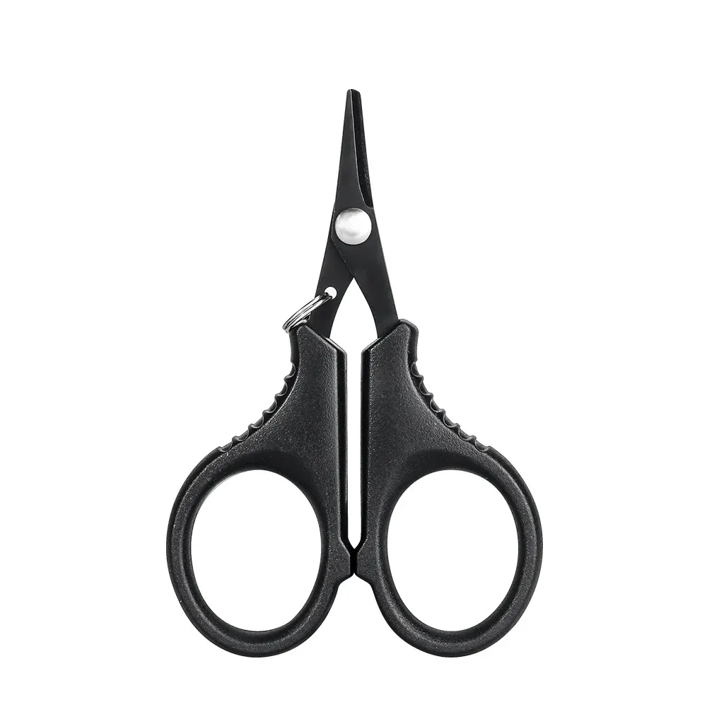 Revestimento Titanium Aço Inoxidável Pesca Scissor Alicate, PE Linha Braid Cortador, Carpa Pesca Ferramentas Acessórios, 1Pc