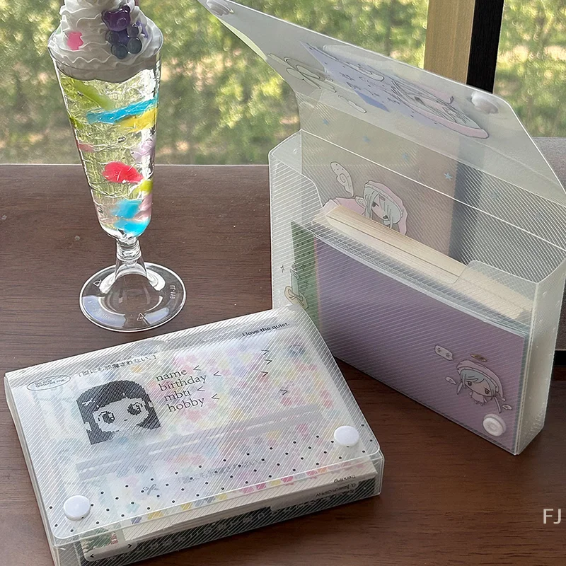 [YU] Niedliche A6-Aktentasche aus Kunststoff für Dokumente, Aufbewahrungstasche für Studenten, Organizer, Informationen, Taschenordner, Schreibwaren