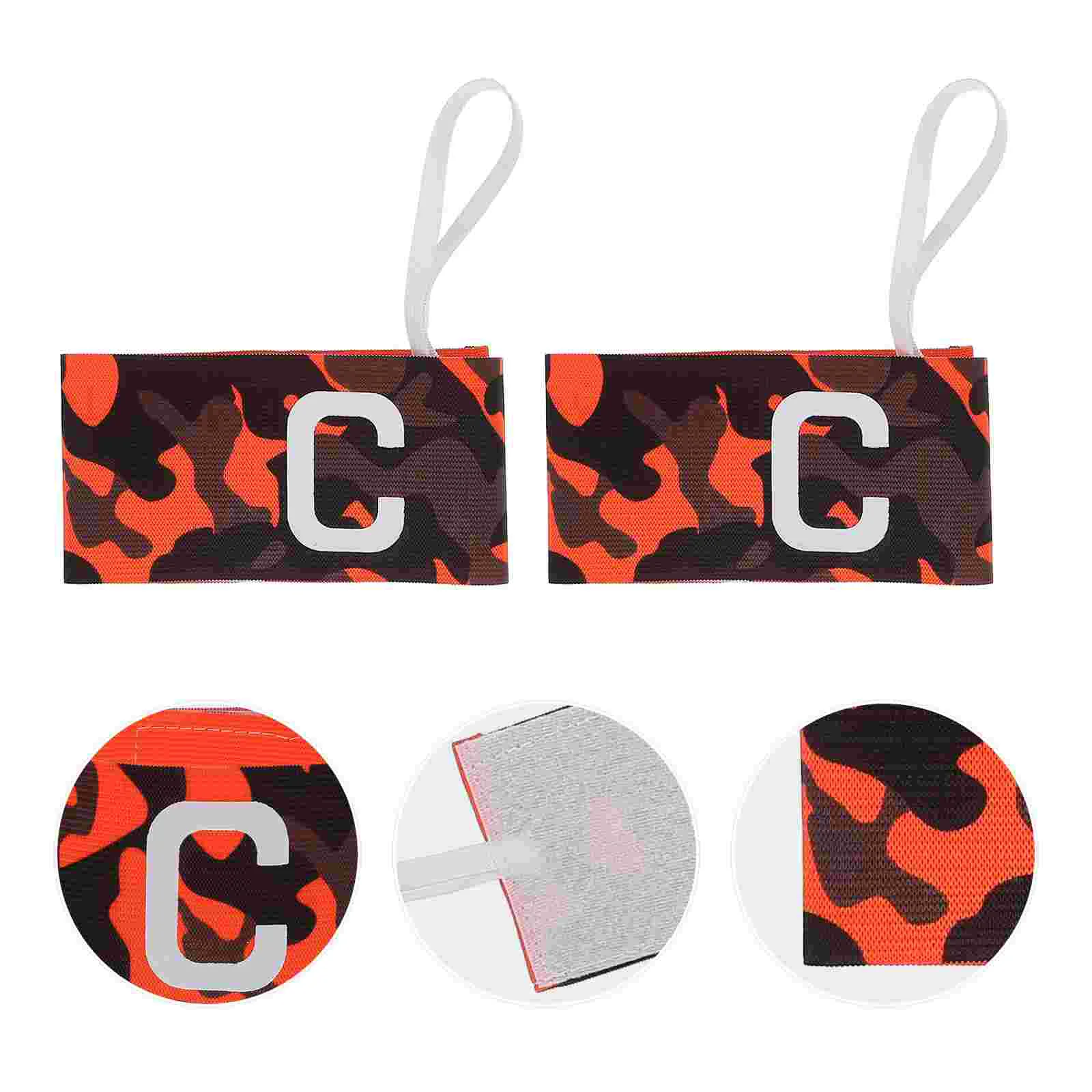 2 Pcs Armband Soccer Team Gear Leader Armbands Adjustable Basketball Bright Color Fashion Nylon Sign