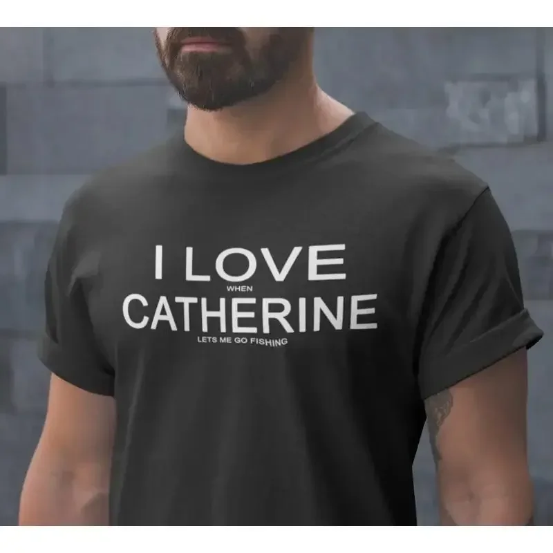 T Shirt de pêche J aime quand personnalisable Cadeau pêcheur drôle personnalisé fête des pères