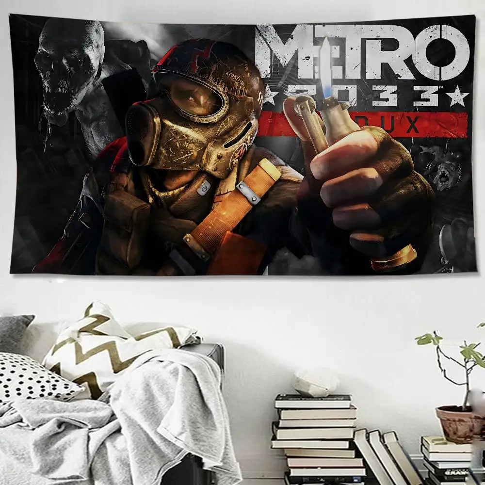 Game M-Metro E-Exodus Classic Anime Tapestry Hippie Flower Wall Carpets Dorm Decor Wall Hanging Home Decor