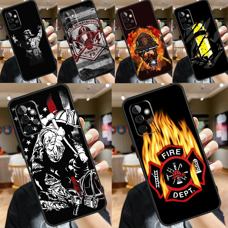 Firefighter Heroes Fireman Funda For Samsung Galaxy A15 A25 A35 A55 A52 A32 A12 A14 A34 A54 A51 A71 A53 A13 A33 Case