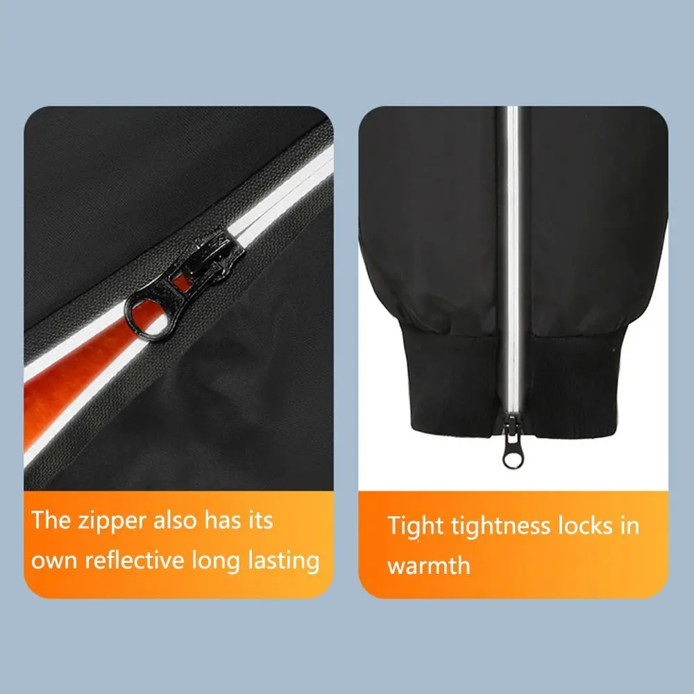 

Cold-Proof Zipper Thermal Kneecap Fleece-lined Reflective Warm Legs Sleeves Thickened Lengthen Motorcycle Leg Warmer