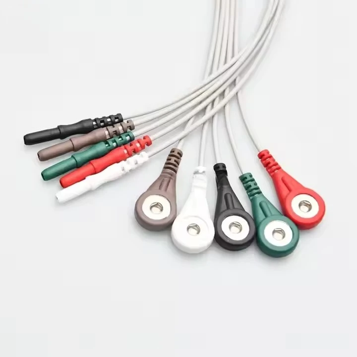 Manufacturer Wholesale Din 1.5 Style 5 Lead Holterd ECG/EKG Cable Lead Medicals Consumables
