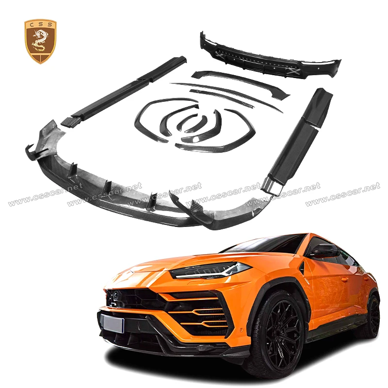 

For Lamborghini URUS OEM Style Car Bumper Diffuser Rear Lip Spoiler Roof Wing Side Skirt Fender Wheel Archs Dry Carbon Body Kit