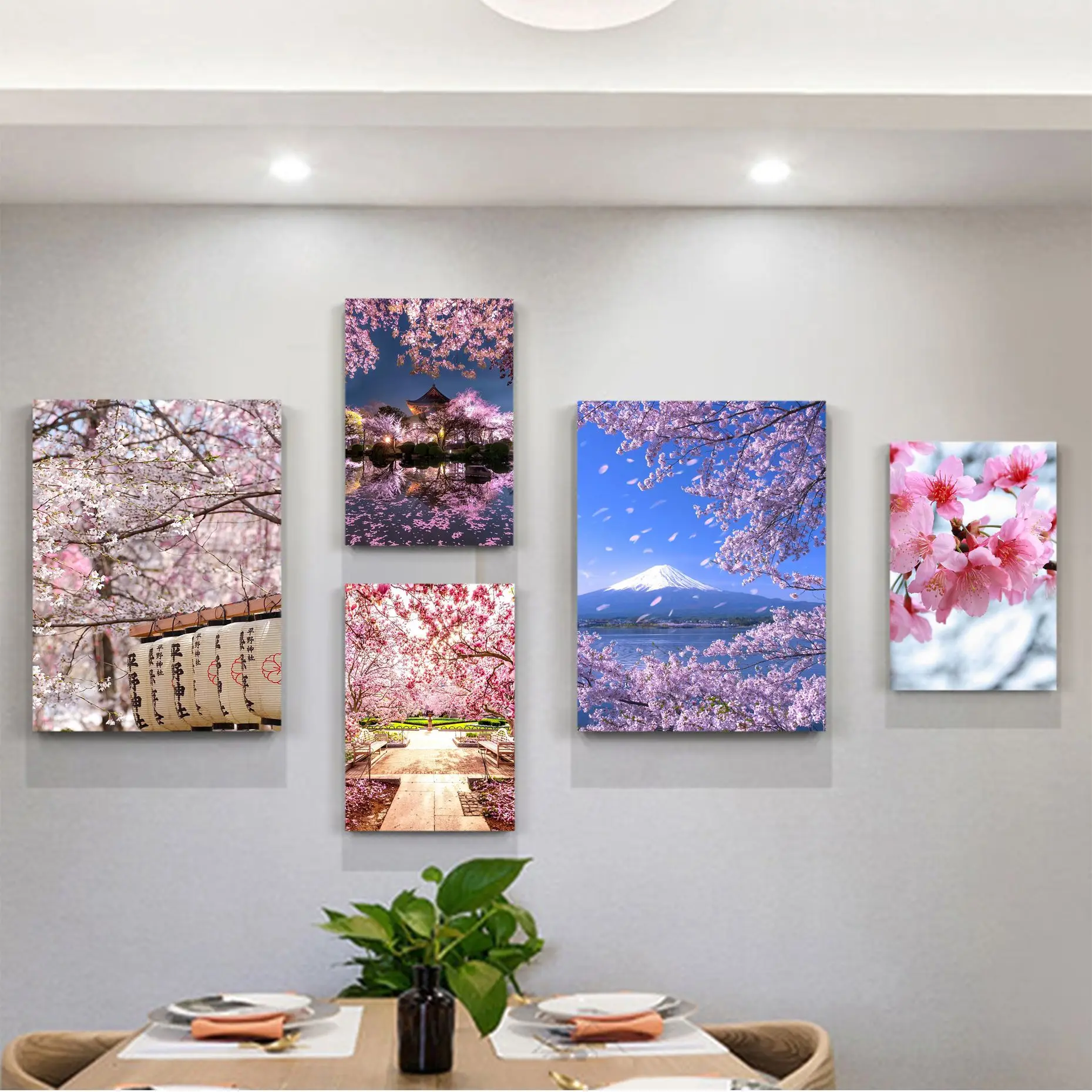 Sakura Cherry Blossom Good Quality Prints And Posters Decoracion Painting Wall Art White Kraft Paper Room Wall Decor