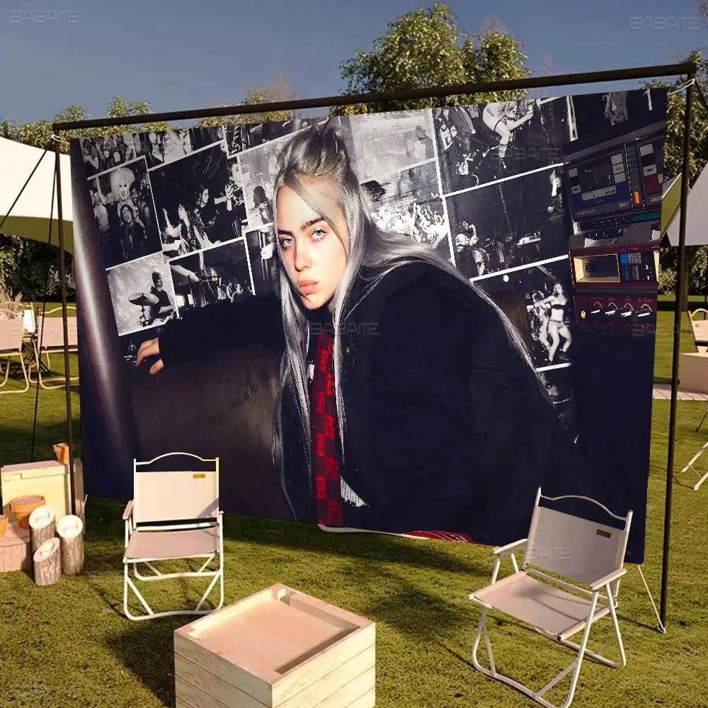 Pop Singer B-Billie High End Quality Banner Printing Artistic Atmosphere Style Camping Flag