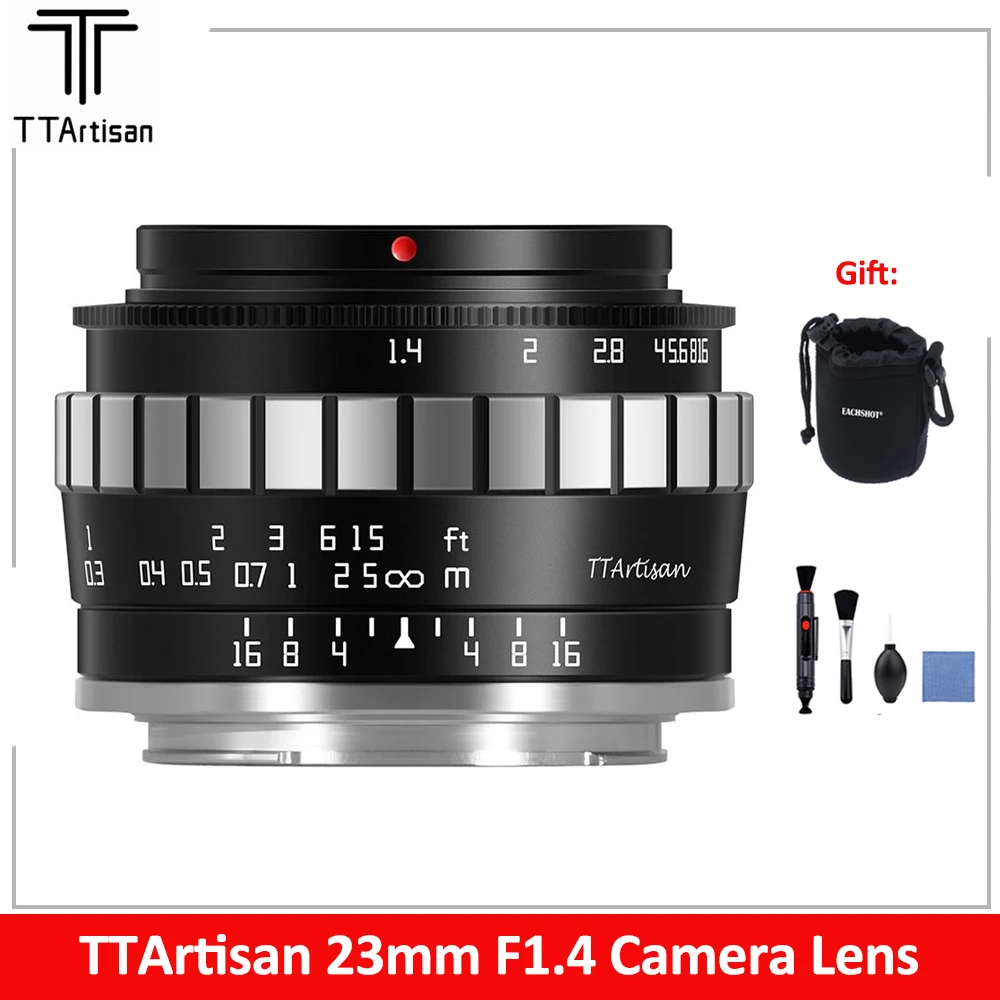 

TTArtisan 23mm F1.4 APS-C Manual Lens for Sony E/Fuji X/Canon EOSM/M43/Canon RF/Nikon Z/ L Mount Cameras