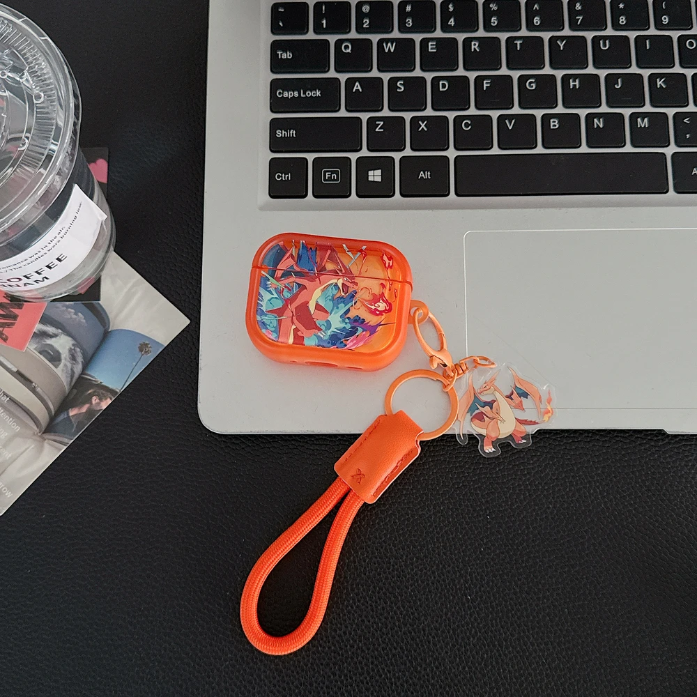 Anime Pocket Monsters Pokémon Charizard Earphone Case For Airpods 4 2 3 1 Pro 3 2 Wireless Bluetooth Headset Protective Cover