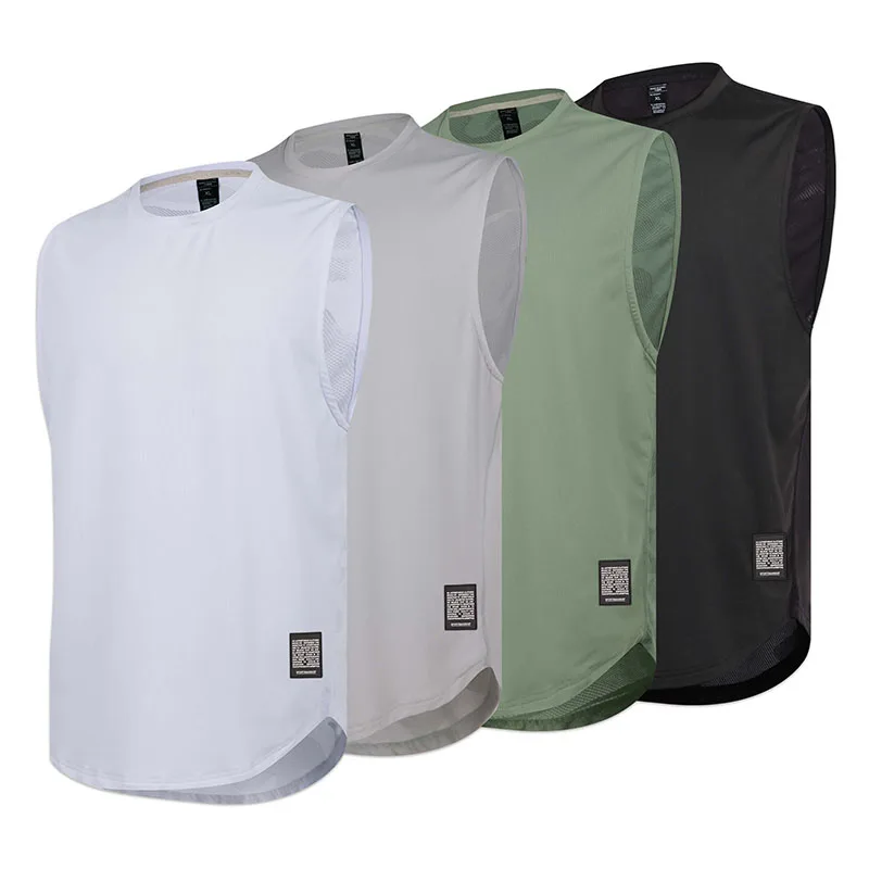 Summer Mens Fitness Gyms Tank Top Men Fitness Sleeveless Shirt Male Breathable Sports Vest Undershirt Gyms Running Vest Men