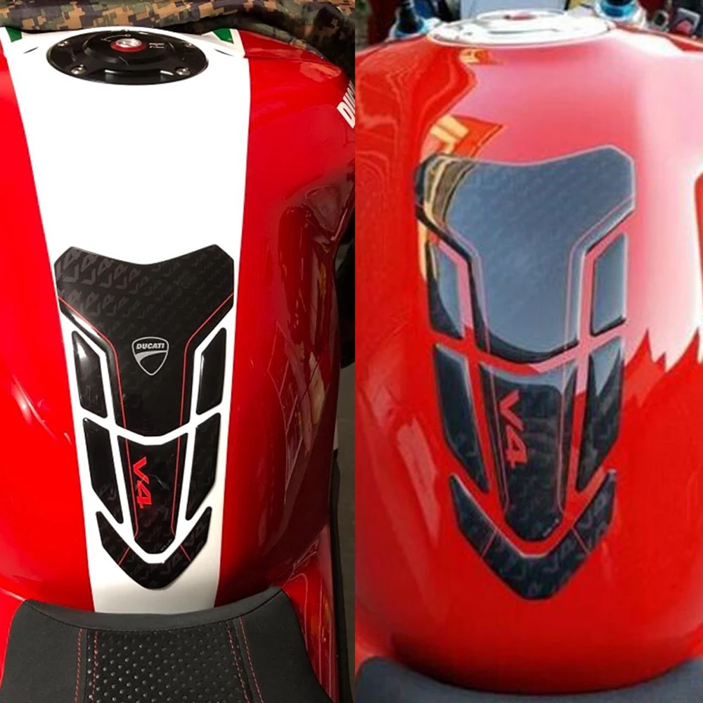 Per Ducati serbatoio carburante Grip Pads ginocchio trazione decalcomanie nero Panigale V4 S Speciale Corse R Streetfighter V4 S 2021 2020 2019 2018