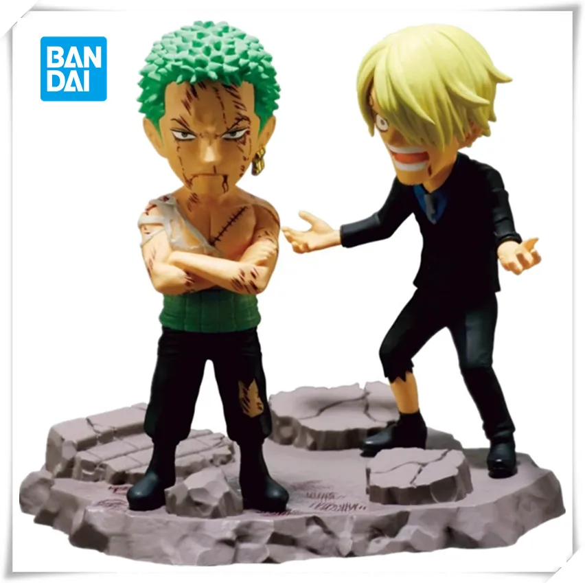 

Bandai Original BANPRESTO Anime ONE PIECE WCF Roronoa Zoro Sanji PVC Action Figure Collectable Model Toy Gifts