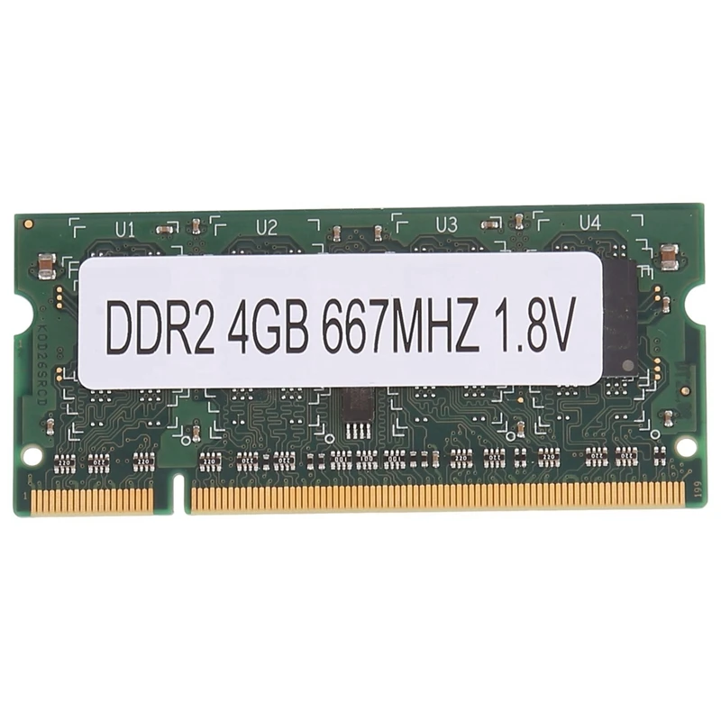 DDR2 4GB Laptop Ram Memory 667Mhz PC2 5300 SODIMM 1.8V 200 Pins For  AMD Laptop Memory