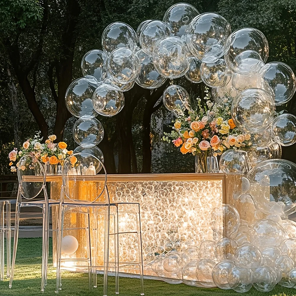 

62pcs Bobo Balloon Arch Kit Clear Bubble Balloons Transparent Bobo Ballon Garland Birthday Party Wedding Graduation Decor Globos