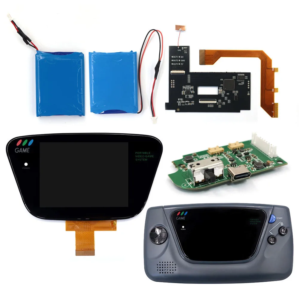 

Литиевая аккумуляторная батарея USBC для Sega GG, комплект ЖК-дисплея с подсветкой, IPS ламинированный ЖК-экран, погружение для корпуса игрового механизма SEGA