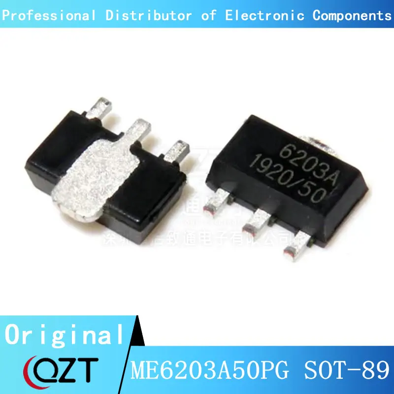 Nuevo chip SOT-89 ME6203A50PG, ME6203A50 6203a-5. 0 5V, 10 unids/lote