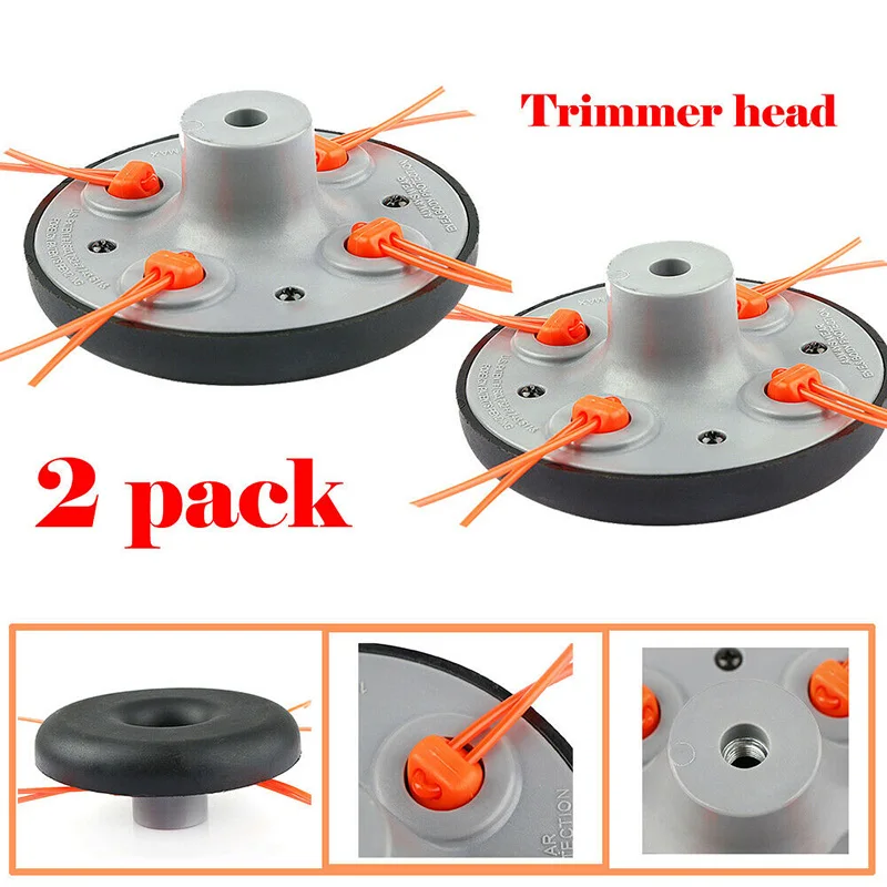 2 in 1 String Trimmer Head Pair for Gas Brush Cutters Enables Fast Switching Between Grass Trimming and Light Brush Removal