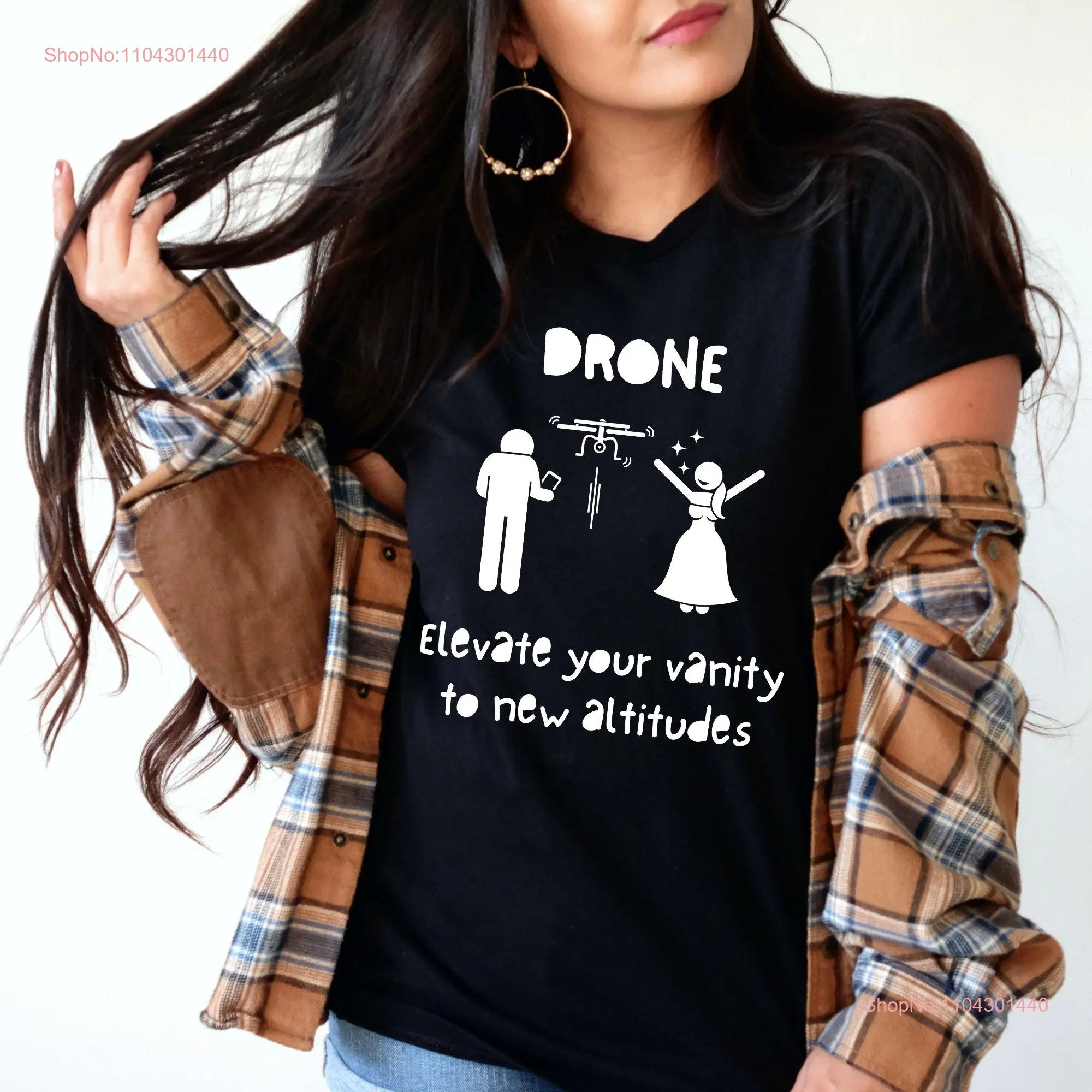 Drone elevate your vanity to new altitudes T shirt Photography Funny for Photographer Quirky Trendy Witty Camera Cool