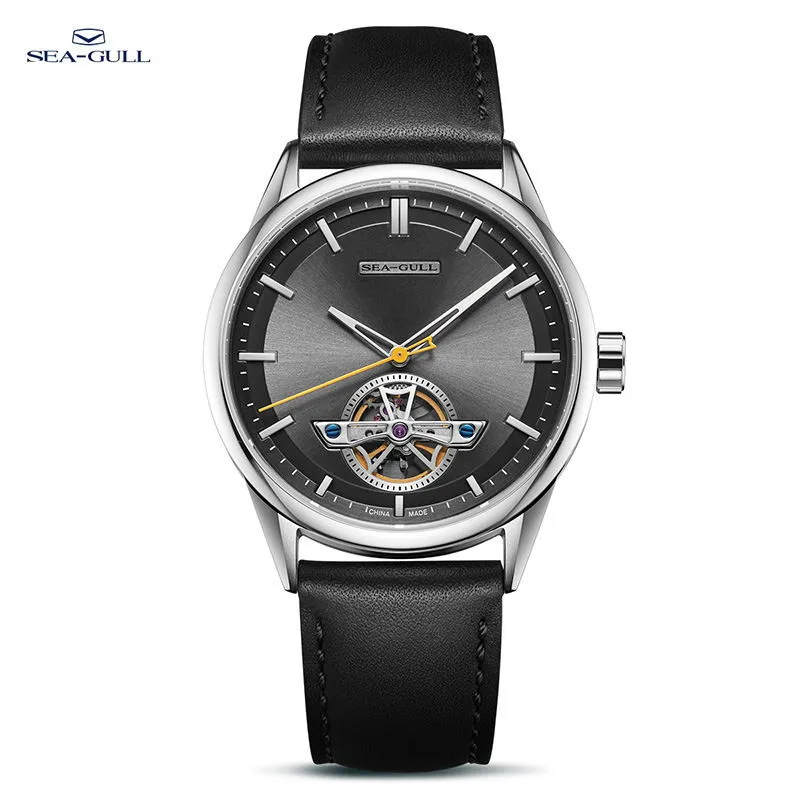 Seagull Fashion Business Men Mechanical Watch 2022 New Hollow Flywheel Waterproof Automatic Mechanical Watch Genuine 6129