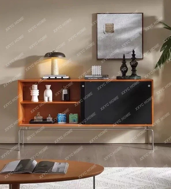 

HSimple medieval dining side locker living room retro storage wall integrated TV cabinet