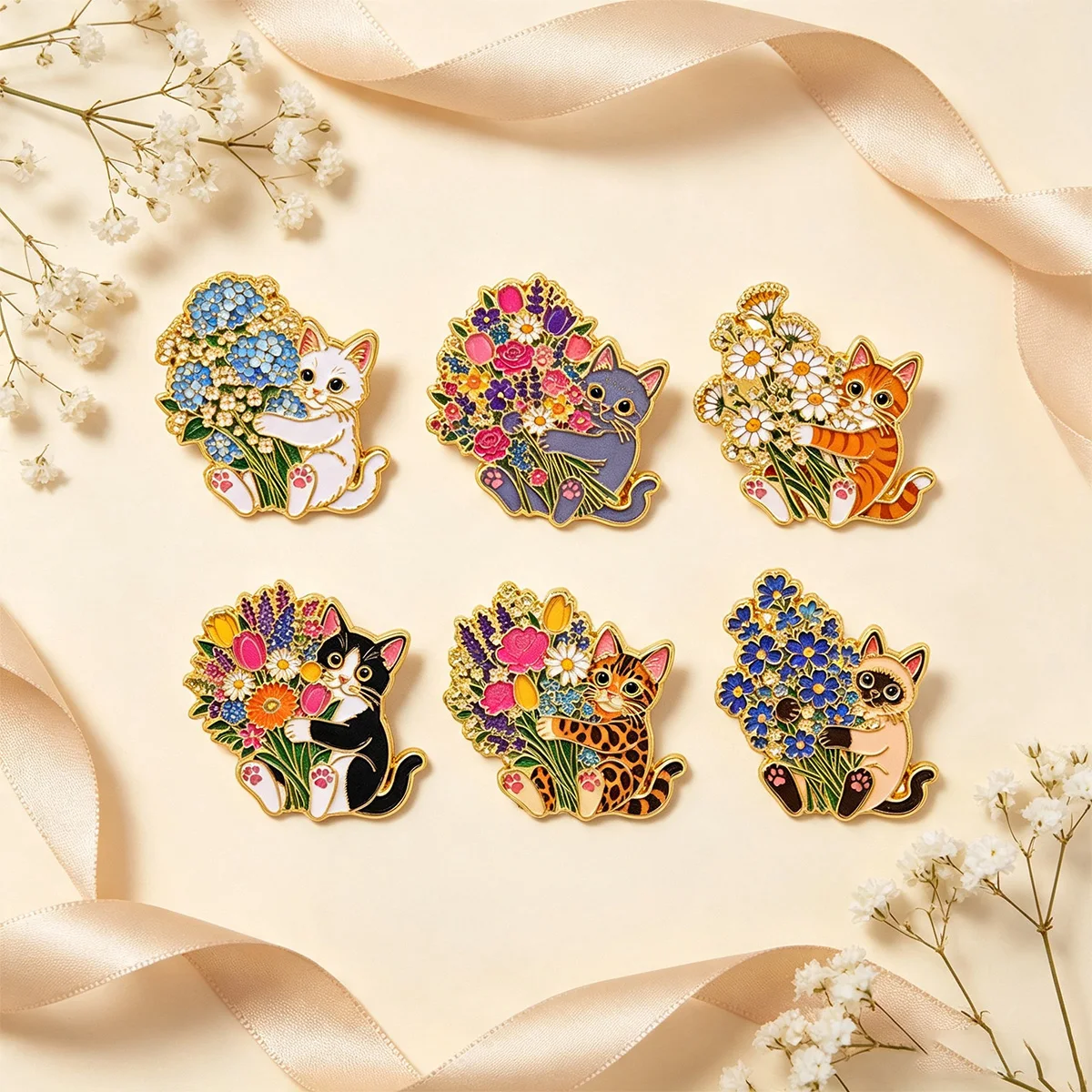 Ensemble de 12 broches en émai - Men Accessories Bouquet avis et prix