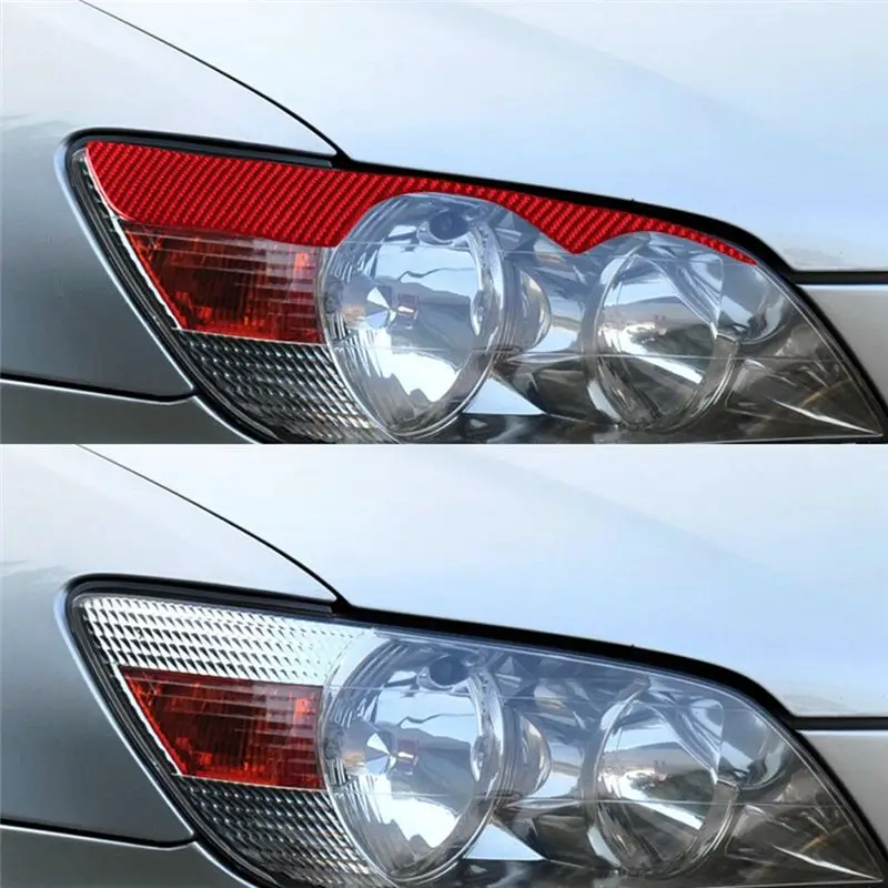 Car Headlight Trim 1 Pair Eyelid Eyebrow For Lexus IS200 IS300 RS200 Altezza 1998-2005 Car Accessories Black