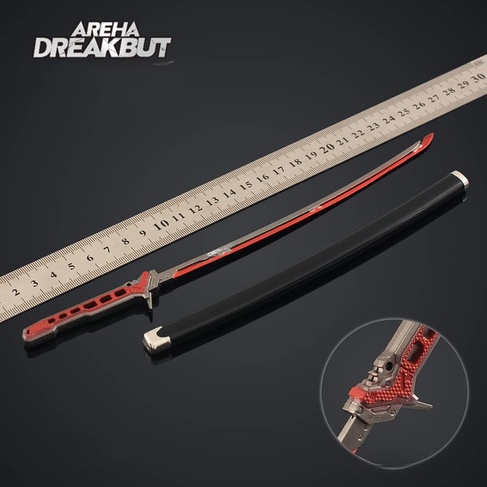 26 ซม.ใหม่เรนา เบรกเอาท์เกมอุปกรณ์ต่อพ่วงพร็อพโลหะพร้อมดาบดาบเดสก์ท็อปตกแต่งเครื่องประดับของขวัญวันเกิดของเล่น