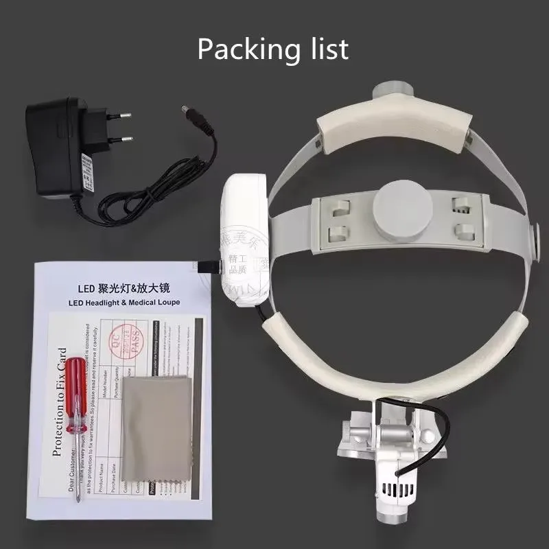 Portable 2.5X/3.5X Medical Dental Loupe Magnifier Wireless ENT Surgical High Intensity Headlight Headlamps