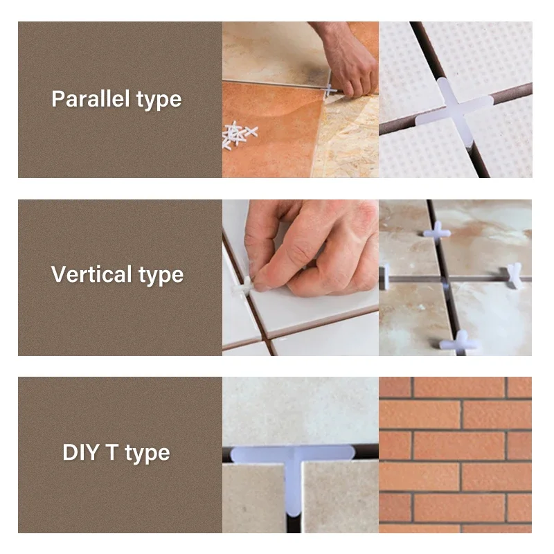 Imagem -03 - Espaçador Transversal Plástico Resuable para a Colocação de Telha Cerâmica Nivelamento Sistema Parede Piso Construção Tiler Ferramentas 500 Peças 1.5 2.5 mm