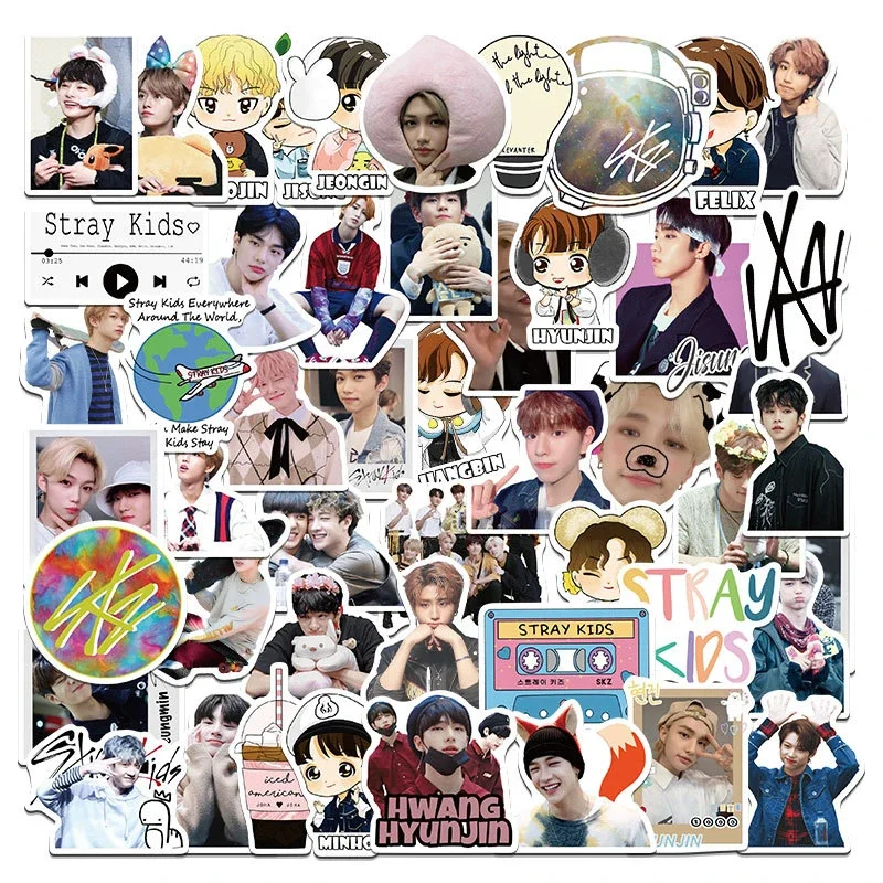 100/50/30PCS Felix Bang Chan Hwang Hyun Jin Chang-Bin Boys Group Graffiti Stickers Phone Tablet Waterproof Removable Stickers