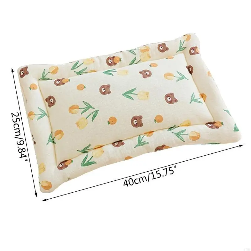 97BE وسادة أطفال ناعمة وداعمة على شكل دب أرنب مطبوعة لراحة النوم #6